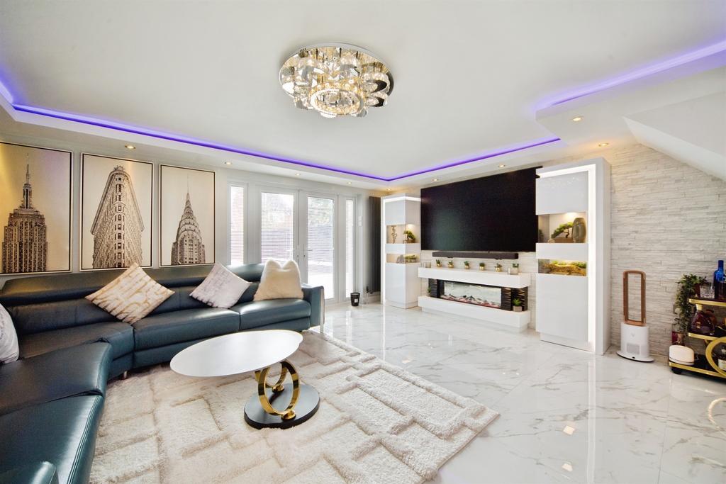 Living room, fireplace