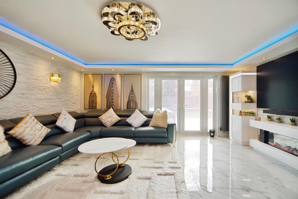 Living room, fireplace