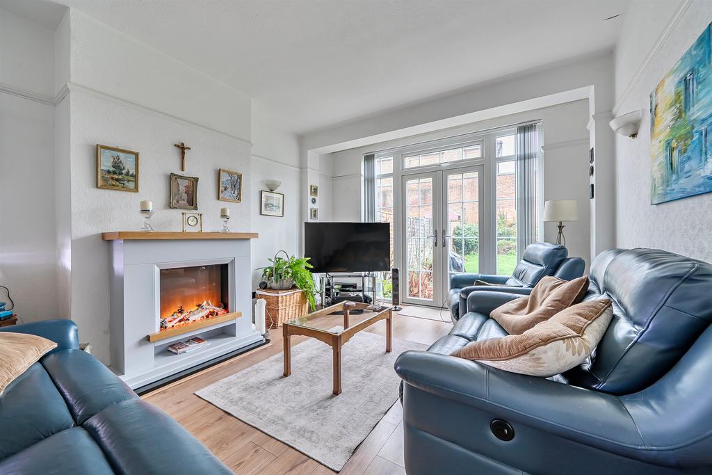 Living room, fireplace