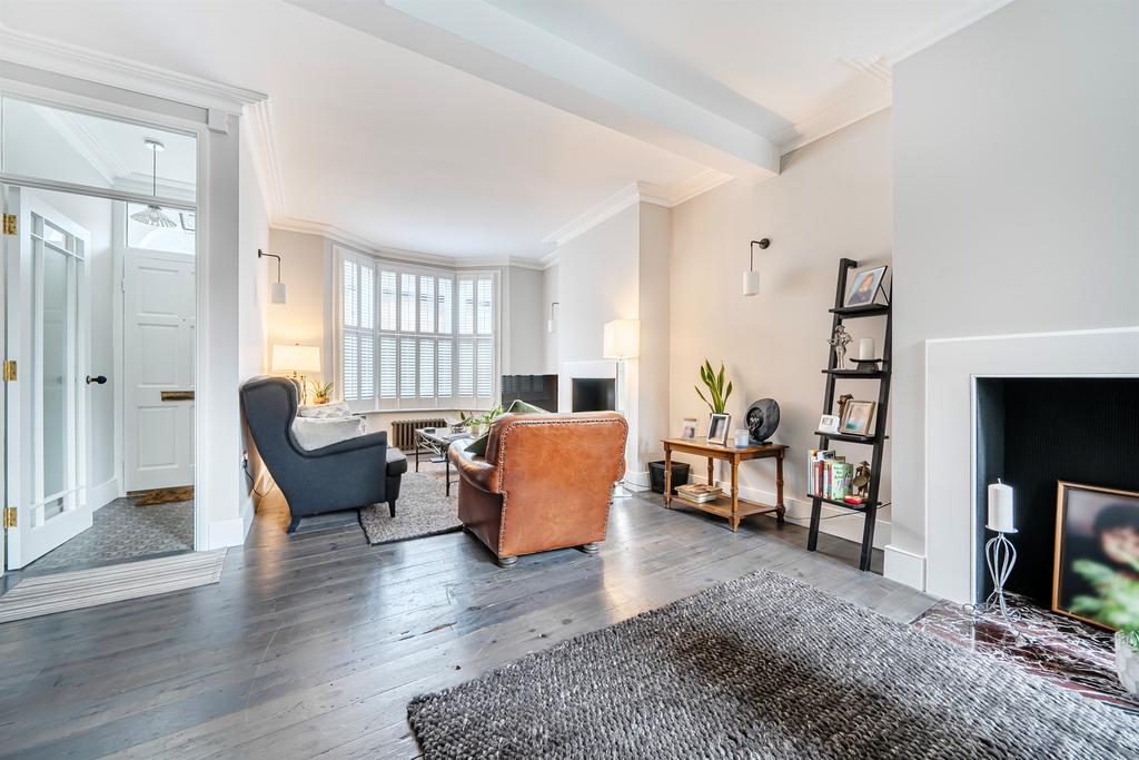 Living room, fireplace