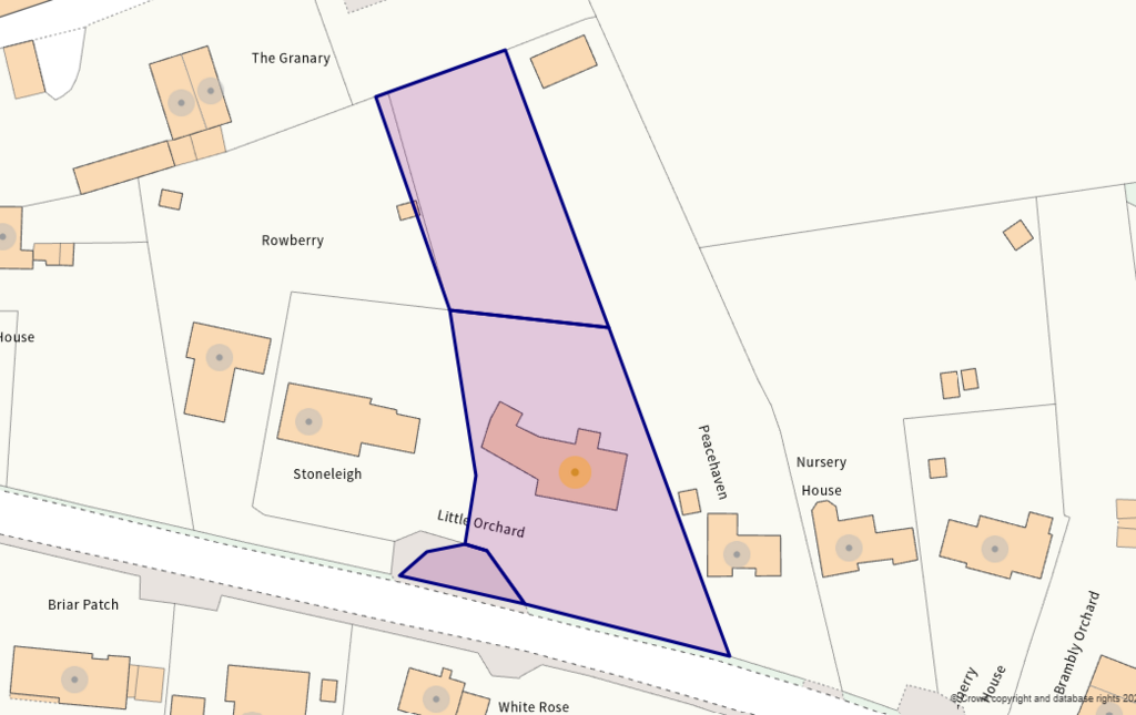 Land plan with all titles - little orchard