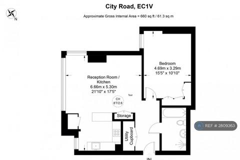 1 bedroom flat to rent, Carrara Tower, London, EC1V