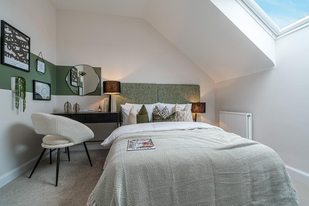 Interior shot of bed 2 in our 3 bed Knightwood...