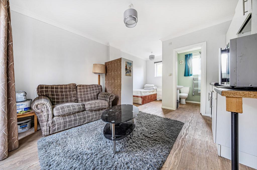 Living/kitchen area &amp; bedroom space