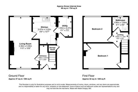 2 bedroom end of terrace house for sale, Kirkfield Gardens, Stanley DH9
