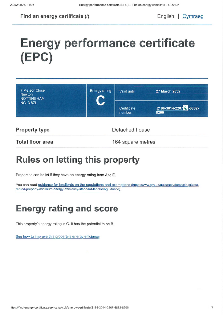 EPC Certificate