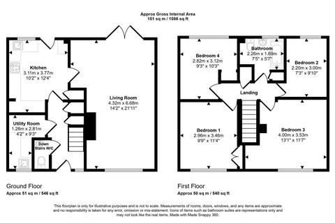4 bedroom terraced house for sale, Rowan Place, Durham, Newton Aycliffe, Durham, DL5 7BB