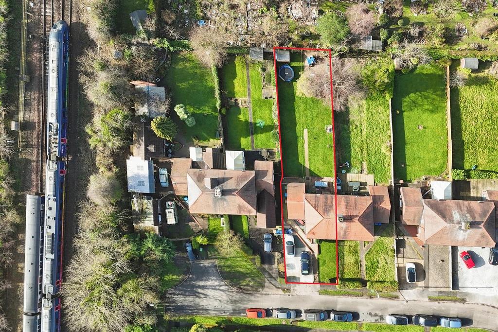 Aerial view of the property