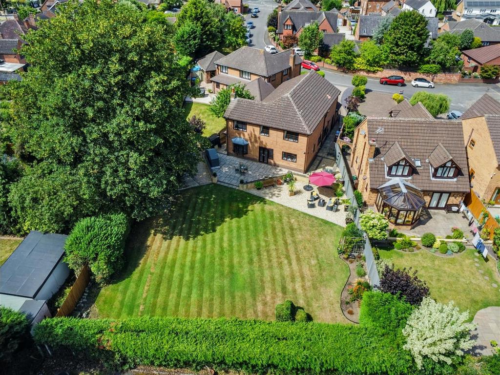 Outside Drone Shot Rear Garden