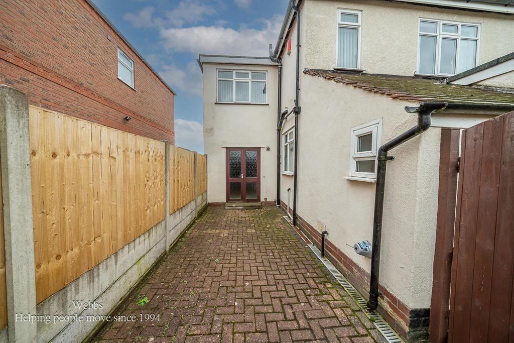 Rear entrance for the garage
