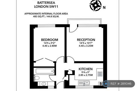 1 bedroom flat to rent, Morgan Court, London, SW11
