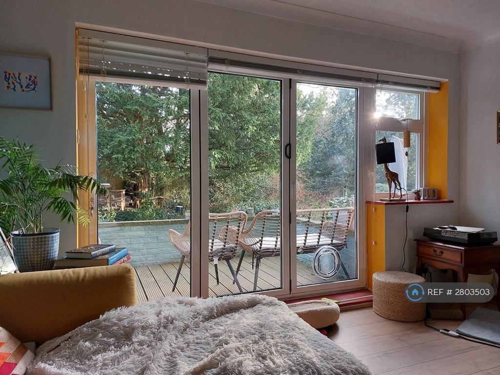 View Of Patio And Garden From Living Room
