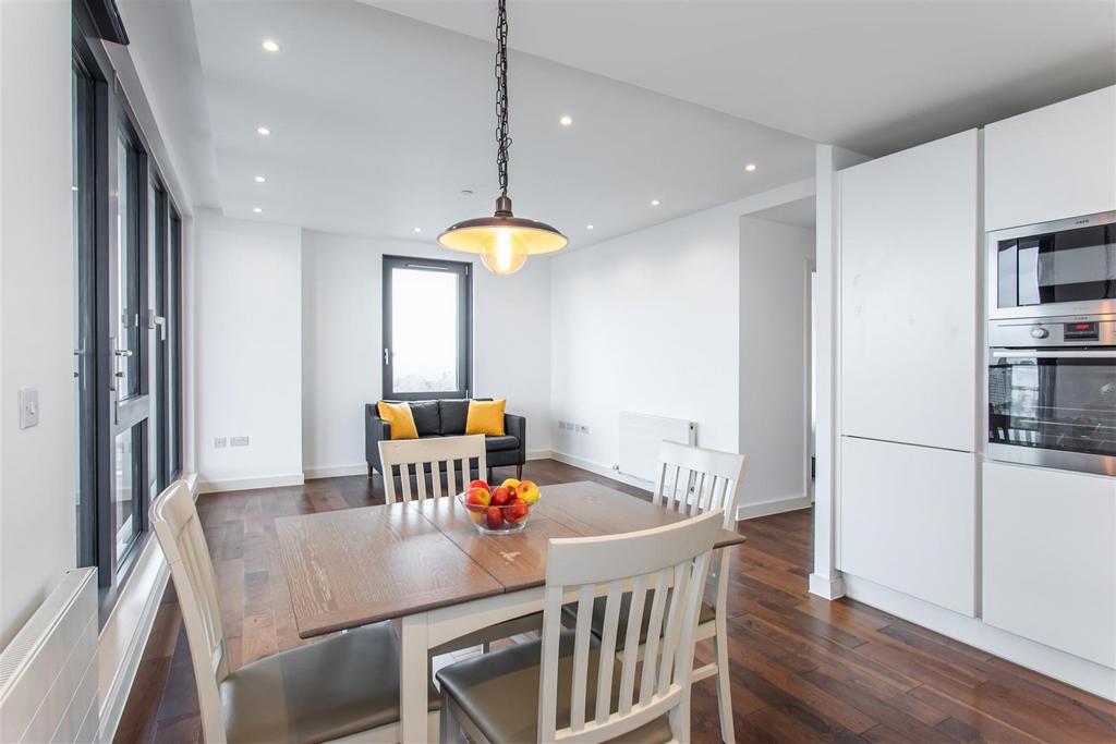 Open plan kitchen to reception
