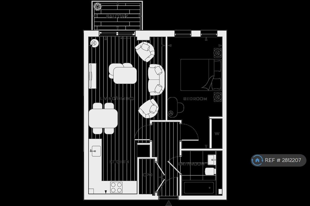 Floor Plan - 585 Sq Ft