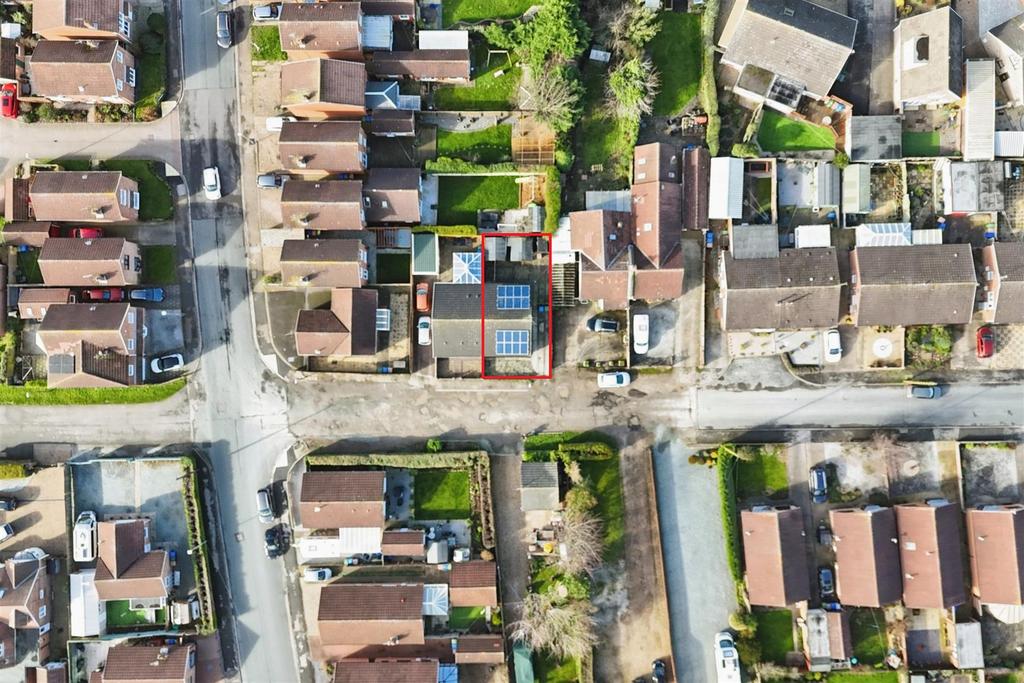 Aerial view of the property