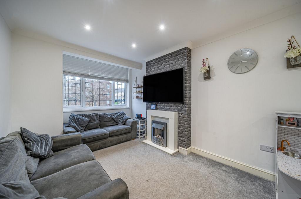 Living room, fireplace