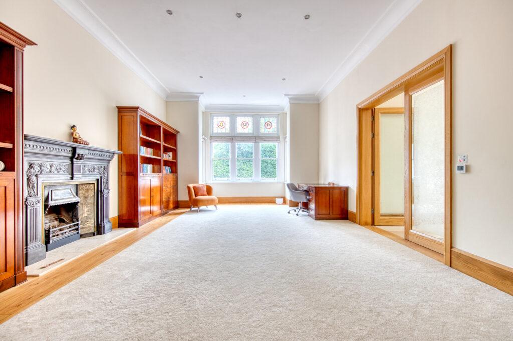 Living room, fireplace