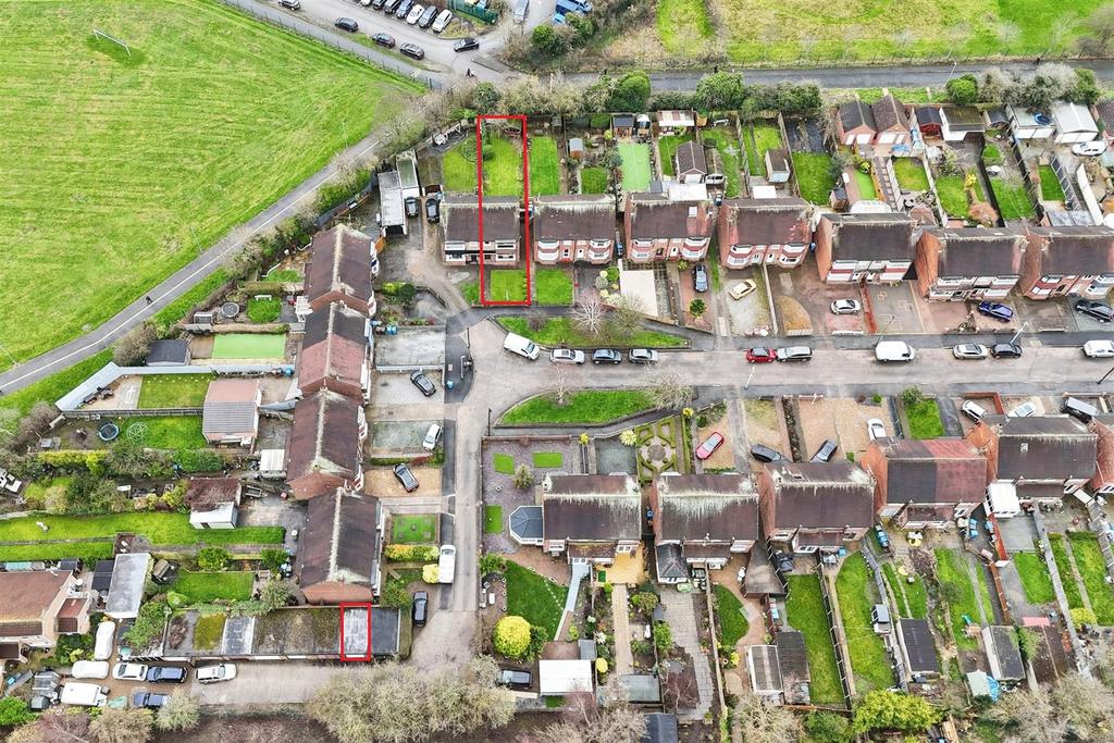 Aerial view of the property