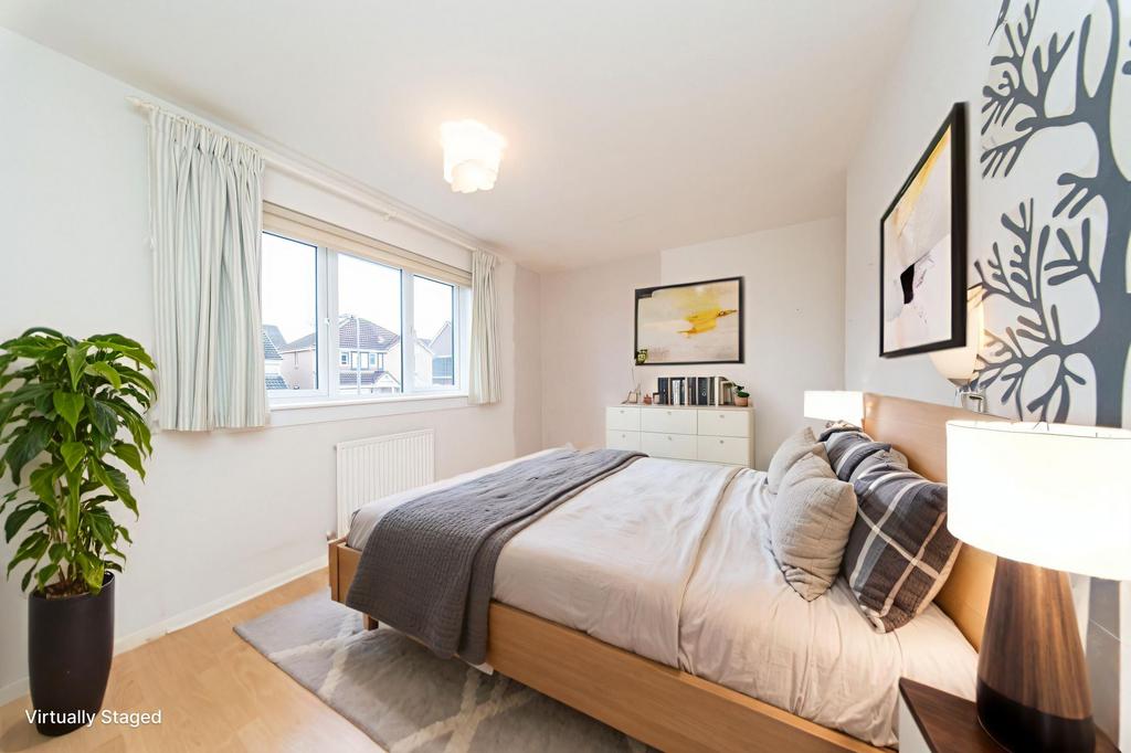 Virtually Staged Main Bedroom