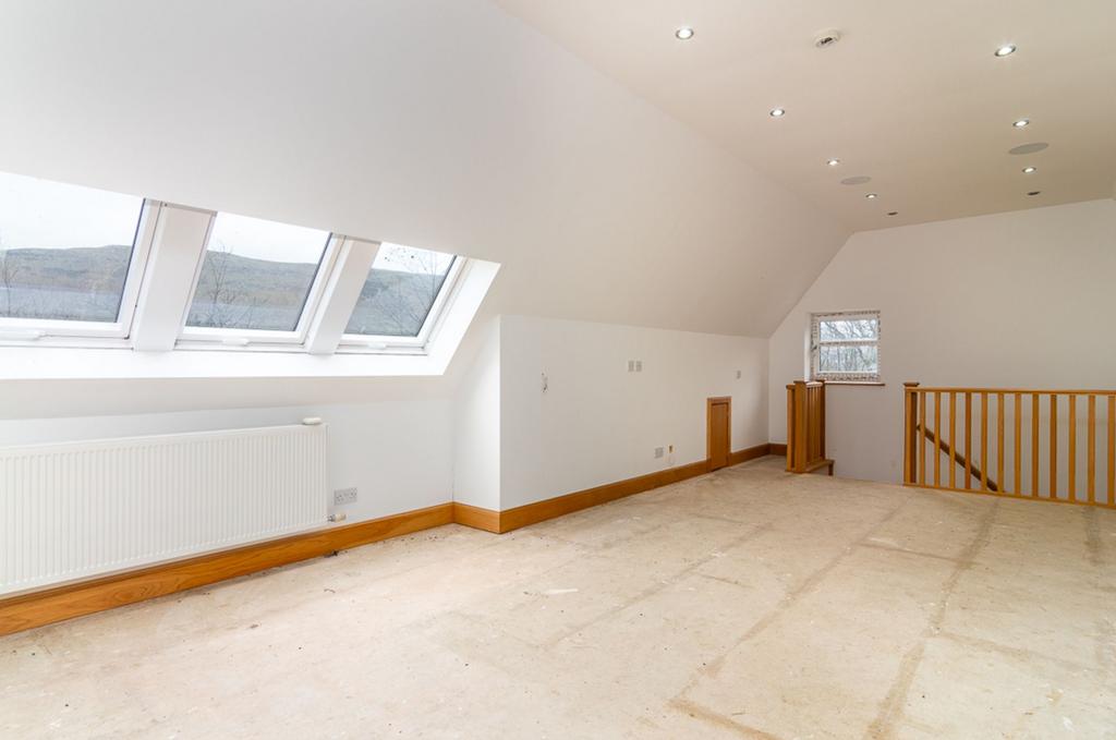 Floored attic in double garage
