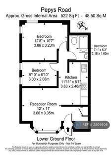 2 bedroom flat to rent, Pepys Road, London, SE14