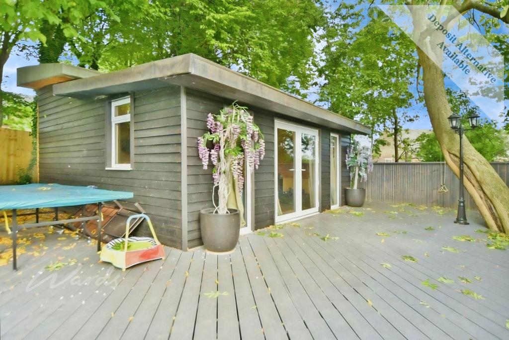 Malika outside shed