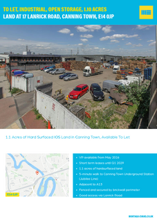 Land to rent, Lanrick Rd London E14 0JF