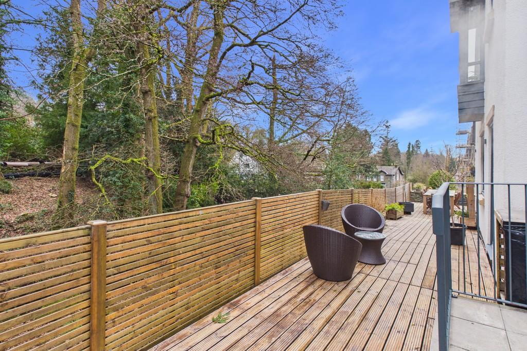 Decking and seating area