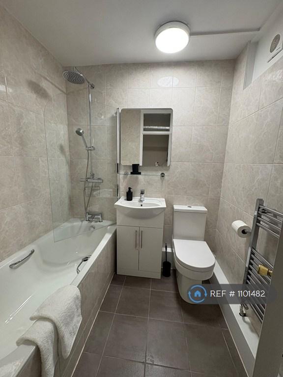 Modern Family Bathroom With Bath & Shower