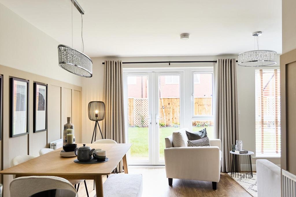 French doors to the gorgeous garden