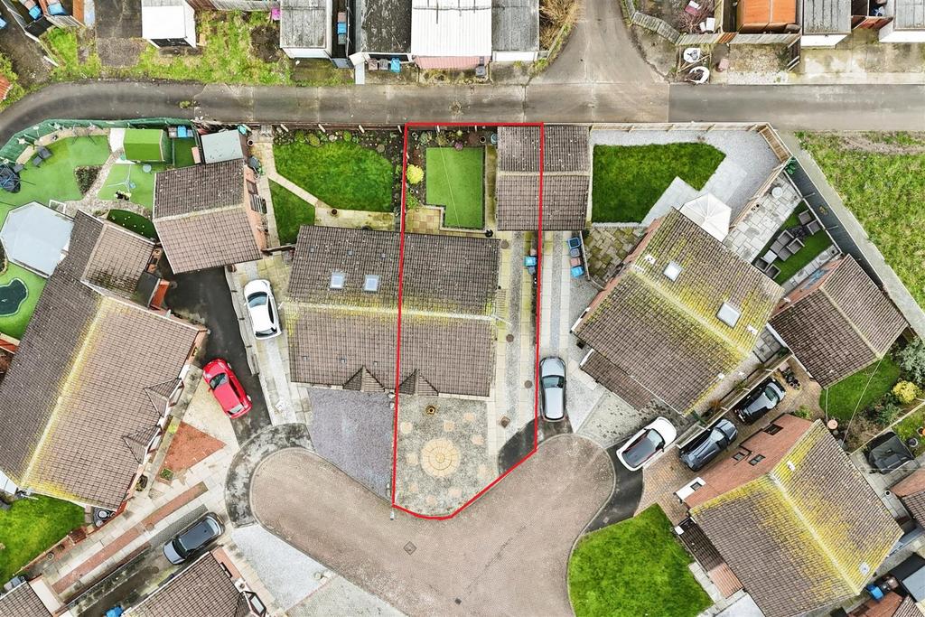 Aerial view of the property