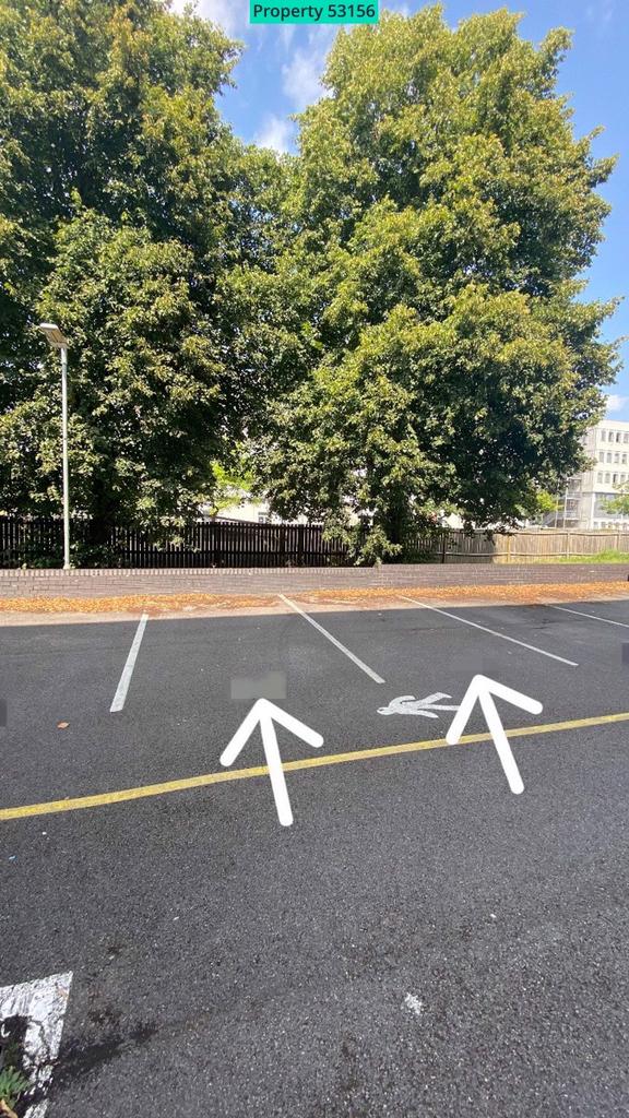 Two parking spaces opposite terrace