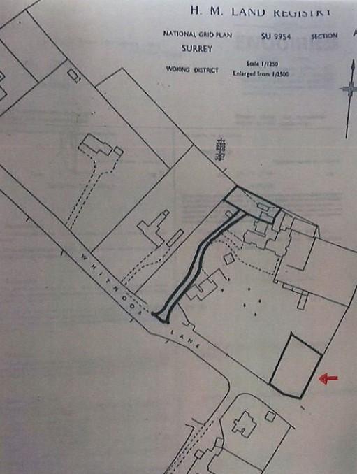 Land indicated by arrow