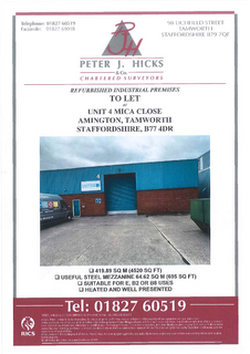 Industrial unit to rent, Mica Close Tamworth B77 4DR
