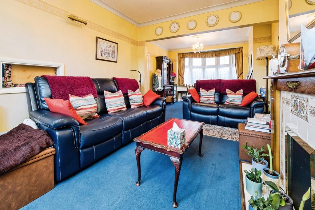 Living room, fireplace