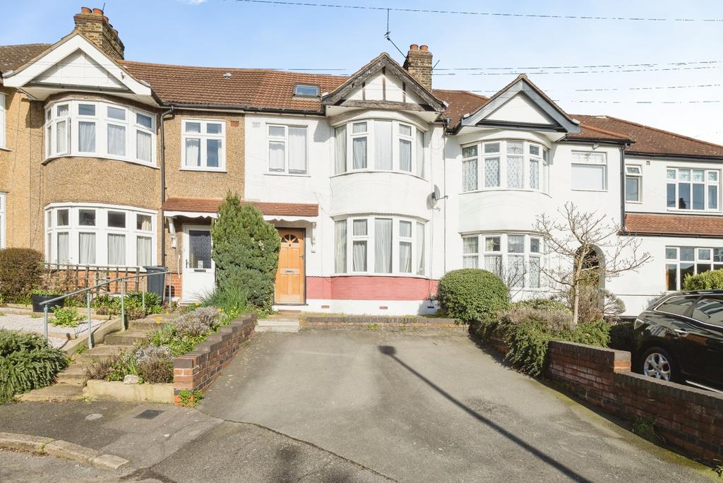Semi-detached house exterior, driveway