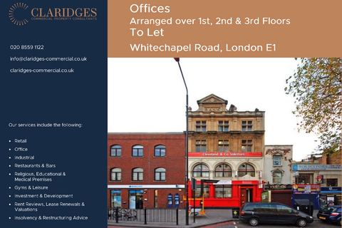 Office to rent, 234-236 Whitechapel Rd London E1 1BJ