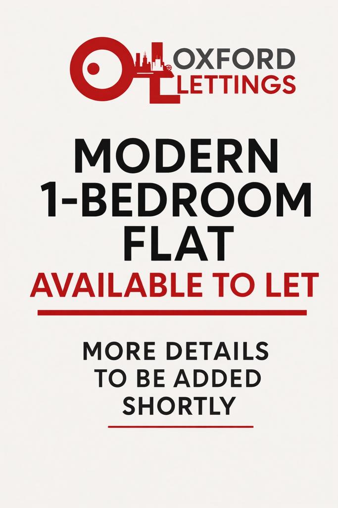 Modern 1-bedroom flat available to let
