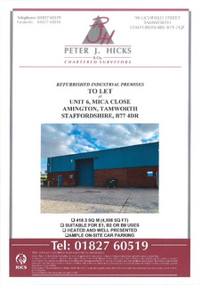 Industrial unit to rent, Mica Clos Tamworth B77 4DR