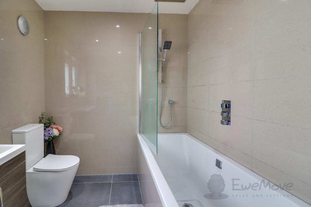 Rainfall shower and power shower and designer bath
