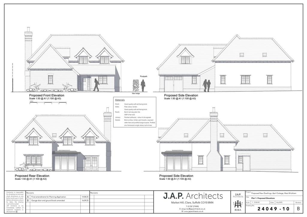25 03677 FUL-PLOT 1 PROPOSED ELEVATIONS-7375078 pa