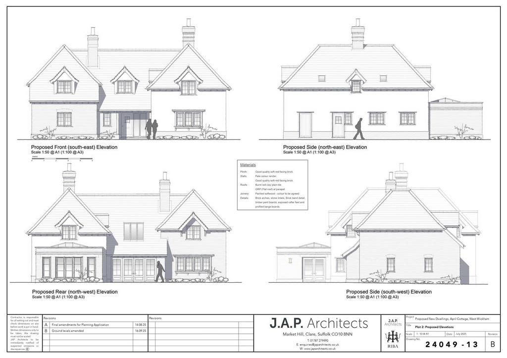 25 03677 FUL-PLOT 2 PROPOSED ELEVATIONS-7375100 pa
