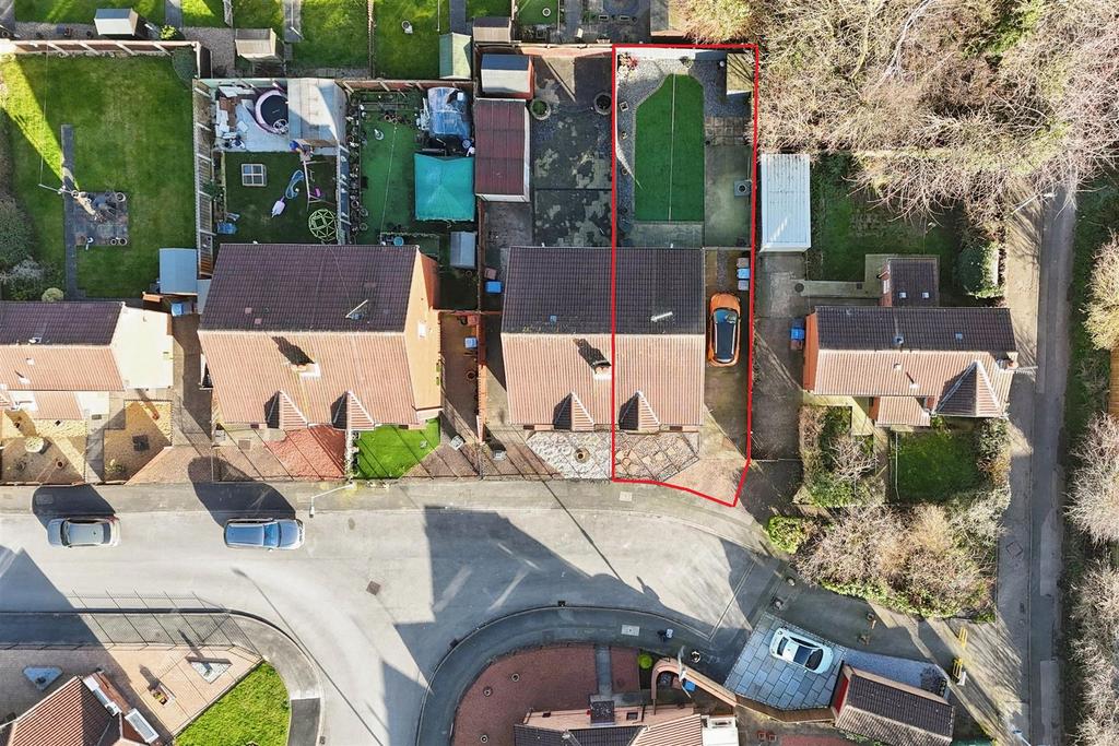 Aerial view of the property