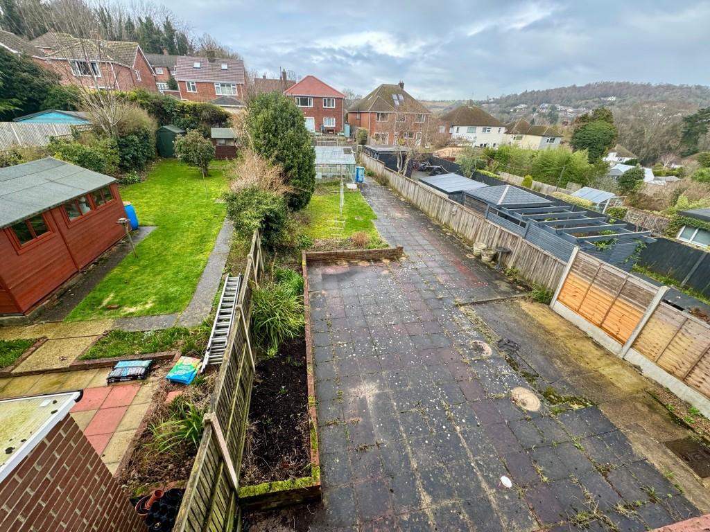 View of rear garden from rear bedroom window