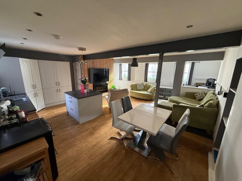 Upstairs kitchen and living room