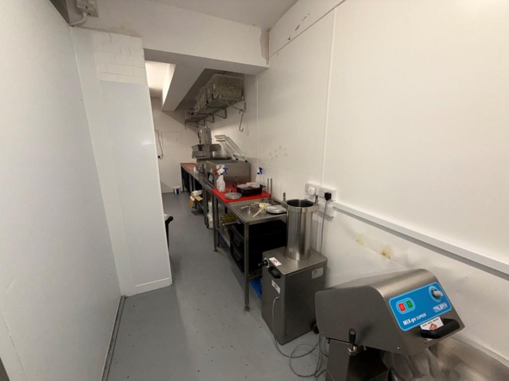 Butchers hallway used for storage