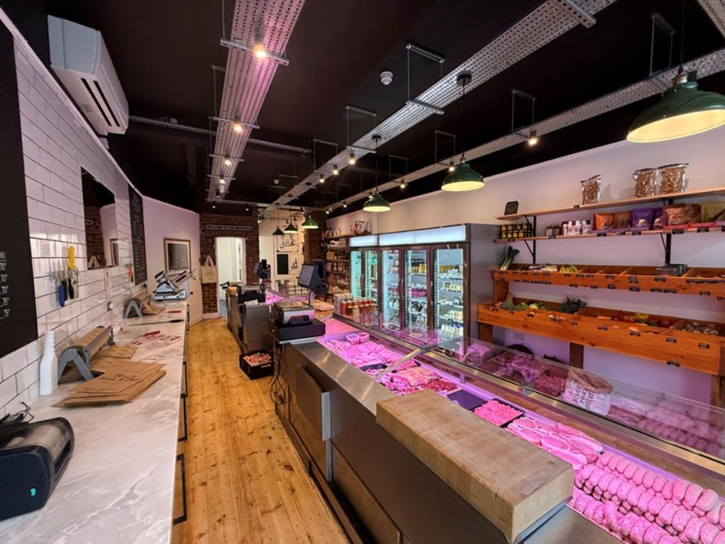 View of butchers retail area