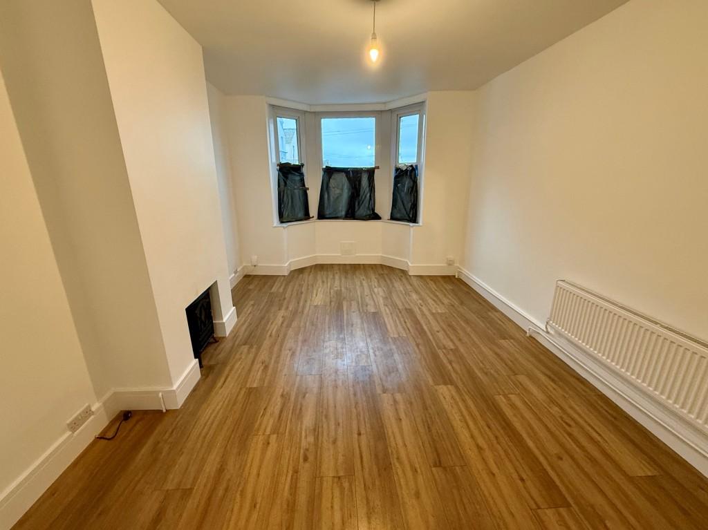 Living room with bay window