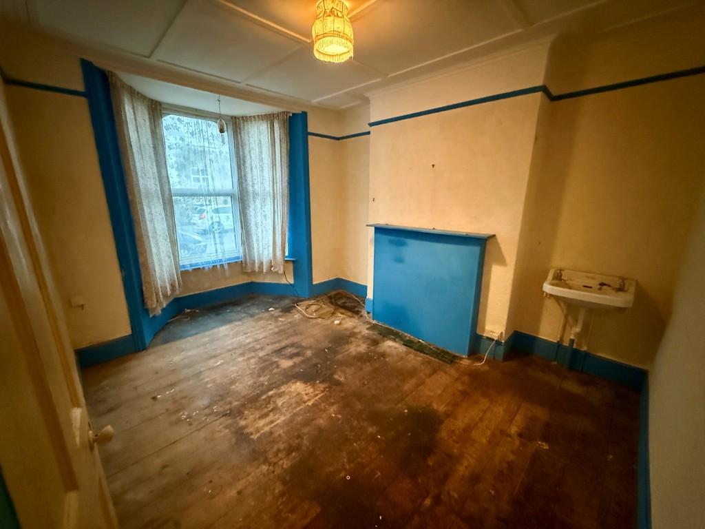 Living room with bay window