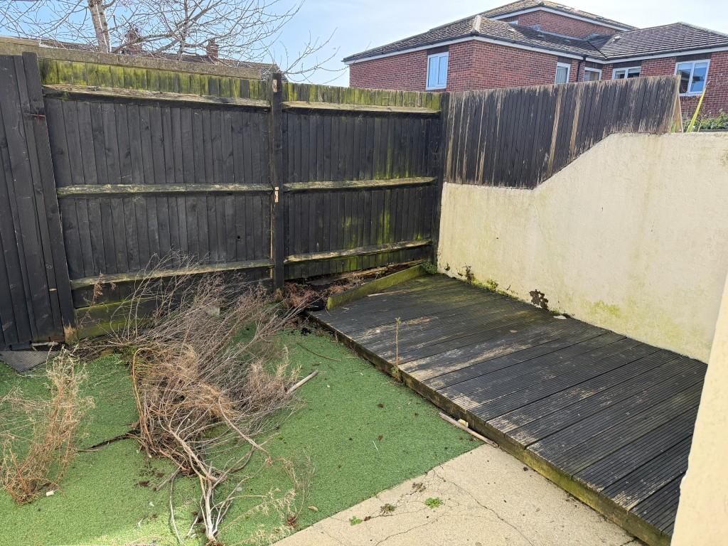 South east facing patio